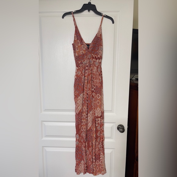 Angie Coral Geometric Jumpsuit - Picture 2 of 6